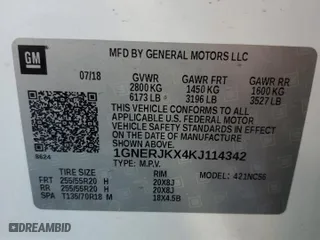 2019 Chevrolet Traverse RS with VIN 1GNERJKX4KJ114342, listed as a Copart auction lot 41605095 with 89,268 mi miles and Salvage Title. Bid and sale history available at carsss.com. Image 14.
