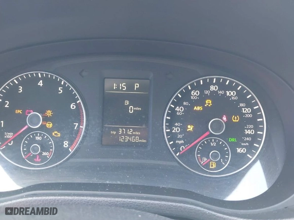 2015 Volkswagen Passat 1.8T S with VIN 1VWAT7A35FC038826, listed as a IAAI auction lot 41742799 with 123,468 mi miles. Bid and sale history available at carsss.com. Image 7.