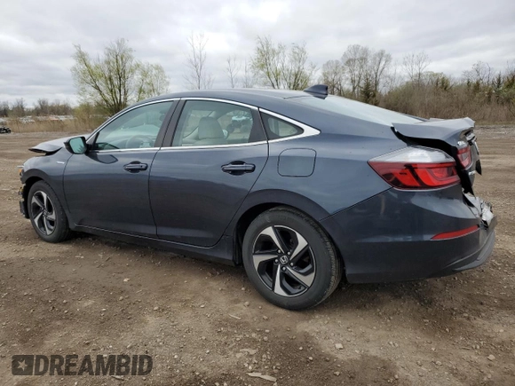 2021 Honda Insight EX with VIN 19XZE4F55ME006554, listed as a Copart auction lot 53397505 with 35,104 mi miles and Salvage Title. Bid and sale history available at carsss.com. Image 2.