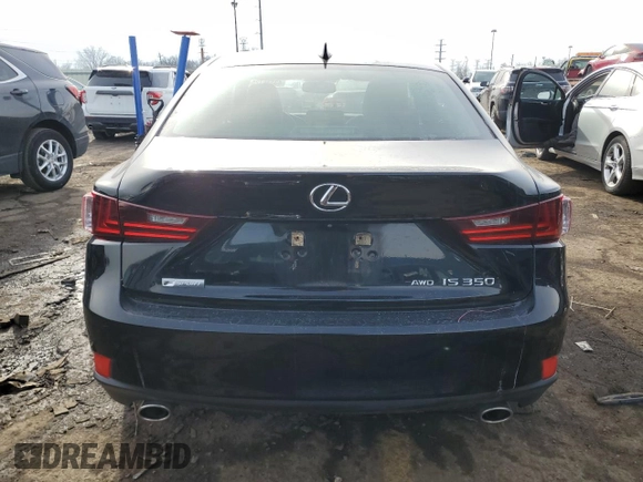 2016 Lexus IS 350 with VIN JTHCE1D27G5012075, listed as a Copart auction lot 43336725 with 58,279 mi miles and Clean title. Bid and sale history available at DreamBid. Image 6.