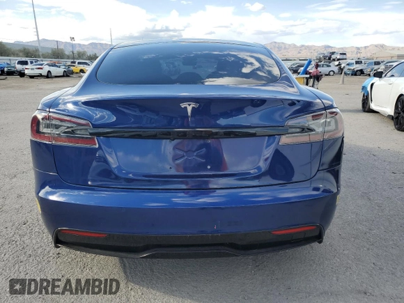 2021 Tesla Model S Long Range z VIN 5YJSA1E52MF437103, wystawiony jako Copart lot #55533515 z przebiegiem 59 015 mil mil oraz Szkoda całkowita • Salvage title. Historia ofert i sprzedaży dostępna na DreamBid. Obrazek 6.
