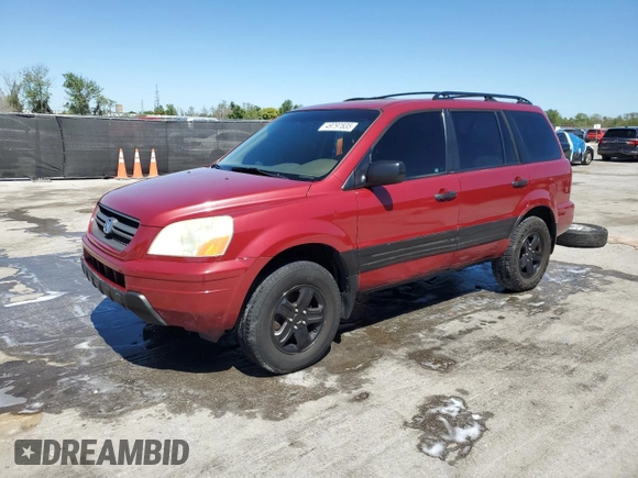 2005 Honda Pilot LX z VIN 2HKYF18115H559023, wystawiony jako Copart lot #49797835 z przebiegiem 206 339 mil mil oraz Szkoda całkowita • Salvage title. Historia ofert i sprzedaży dostępna na DreamBid. Obrazek 1.