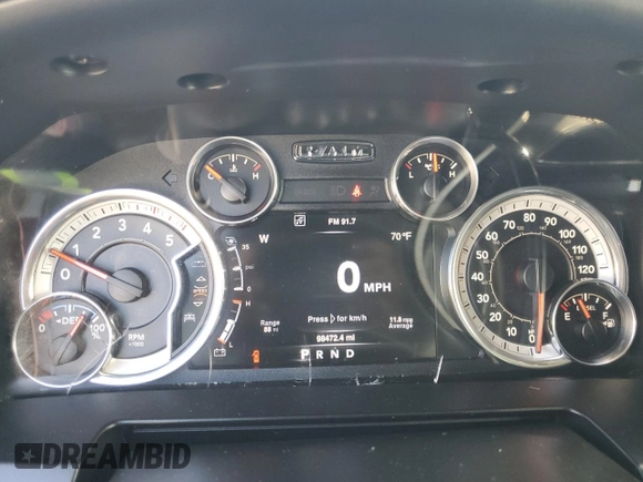 2016 Ram 2500 Laramie with VIN 3C6UR5NL2GG235830, listed as a Copart auction lot 82442724 with 98,472 mi miles and Salvage title. Bid and sale history available at DreamBid. Image 9.