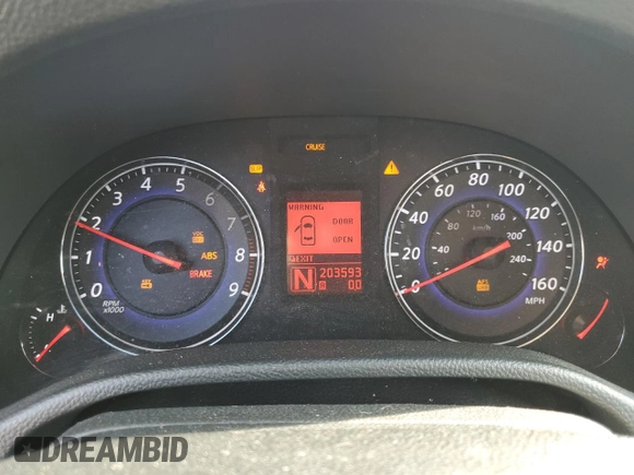 2008 Infiniti G35 Sedan x with VIN JNKBV61FX8M254690, listed as a Copart auction lot 53747235 with 203,593 mi miles and Salvage Title. Bid and sale history available at carsss.com. Image 9.