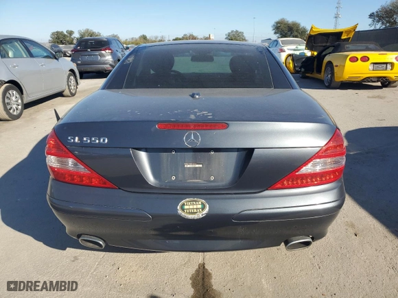 2008 Mercedes-Benz SL-Class V8 with VIN WDBSK71F98F141543, listed as a Copart auction lot 87600215 with 0 mi miles and Salvage Title. Bid and sale history available at carsss.com. Image 6.