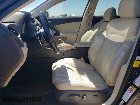 2012 Lexus IS 250 with VIN JTHBF5C21C5176028, listed as a Copart auction lot 58313524 with 174,201 mi miles and Salvage Title. Bid and sale history available at DreamBid. Image 7.