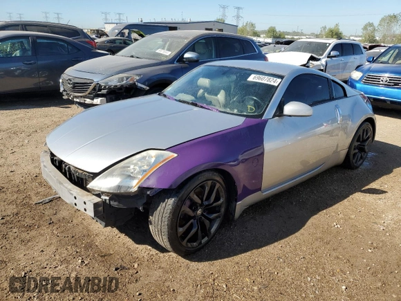 2004 Nissan 350Z Touring with VIN JN1AZ34D64T151960, listed as a Copart auction lot 69607824 with 106,607 mi miles and Salvage Title. Bid and sale history available at carsss.com. Image 1.