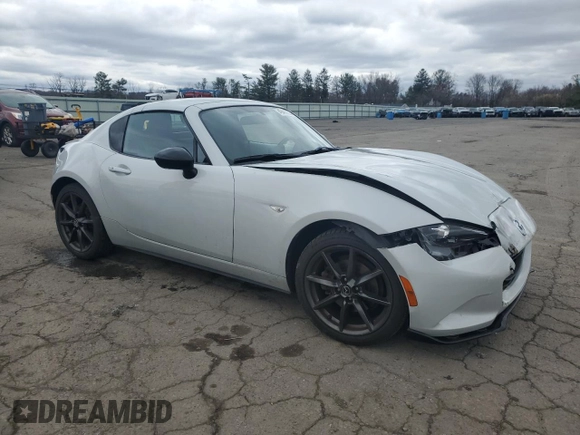 2018 Mazda MX-5 Miata RF Club with VIN JM1NDAL79J0203544, listed as a Copart auction lot 49482225 with 36,839 mi miles and Salvage Title. Bid and sale history available at carsss.com. Image 4.