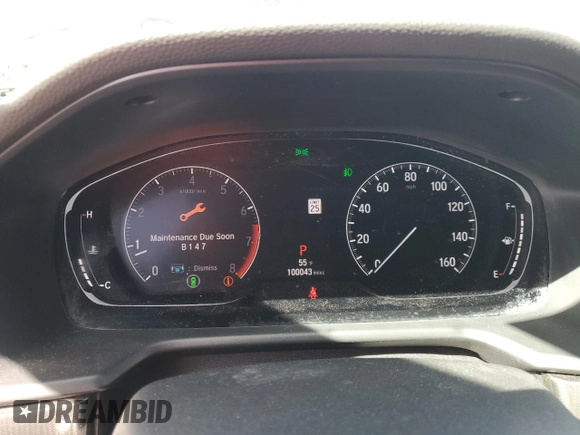 2019 Honda Accord Sport with VIN 1HGCV1F37KA162602, listed as a Copart auction lot 47891495 with 100,043 mi miles and Salvage Title. Bid and sale history available at DreamBid. Image 9.