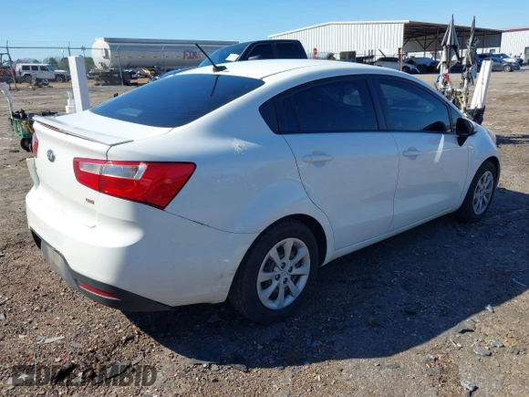 2014 Kia Rio LX with VIN KNADM4A30E6403029, listed as a IAAI auction lot 41717924 with 61,192 mi miles. Bid and sale history available at carsss.com. Image 4.