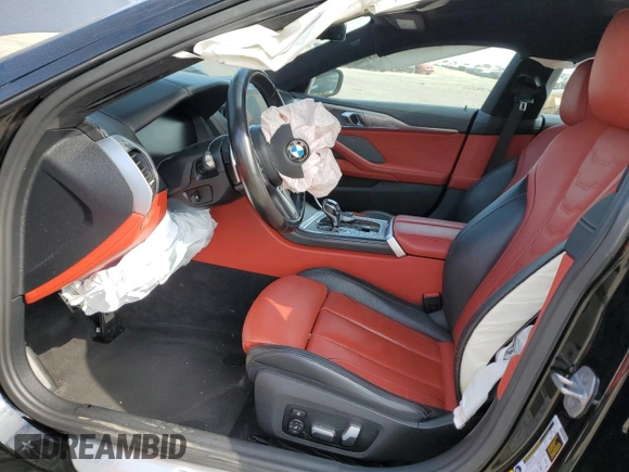 2020 BMW 8 Series 840i with VIN WBAGV2C04LCE26333, listed as a Copart auction lot 66553854 with 54,301 mi miles and Salvage Title. Bid and sale history available at DreamBid. Image 7.