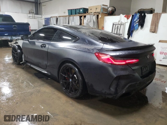 2019 BMW 8 Series M850i xDrive with VIN WBABC4C50KBU95710, listed as a Copart auction lot 85099404 with 58,463 mi miles and Salvage title. Bid and sale history available at DreamBid. Image 2.