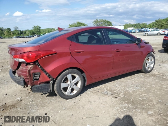 2013 Hyundai Elantra GLS z VIN 5NPDH4AE8DH352599, wystawiony jako Copart lot #58244085 z przebiegiem 137 714 mil mil oraz Szkoda całkowita • Salvage title. Historia ofert i sprzedaży dostępna na DreamBid. Obrazek 3.