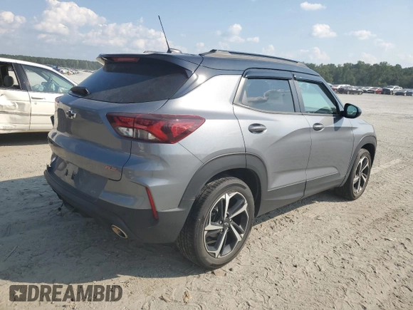 2021 Chevrolet TrailBlazer RS with VIN KL79MTSL6MB020054, listed as a Copart auction lot 67673364 with 32,534 mi miles and Salvage Title. Bid and sale history available at DreamBid. Image 3.