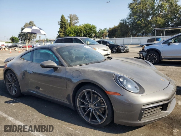 2024 Porsche 911 Carrera with VIN WP0AA2A9XRS207622, listed as a Copart auction lot 68636984 with 5,813 mi miles and Salvage Title. Bid and sale history available at carsss.com. Image 4.