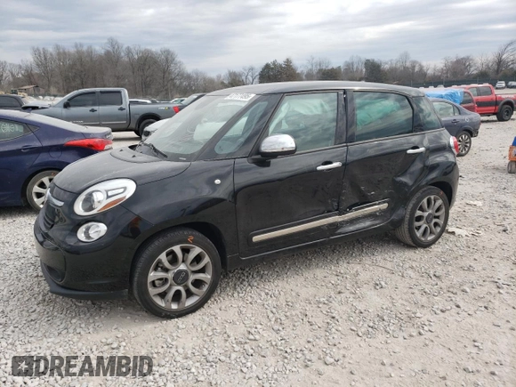 2017 FIAT 500L Lounge with VIN ZFBCFACH1HZ040164, listed as a Copart auction lot 47177495 with 35,209 mi miles and Salvage Title. Bid and sale history available at DreamBid. Image 1.