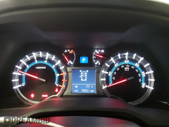 2018 Toyota 4Runner SR5 with VIN JTEBU5JR3J5547044, listed as a Copart auction lot 53813405 with 78,551 mi miles and Salvage Title. Bid and sale history available at carsss.com. Image 9.