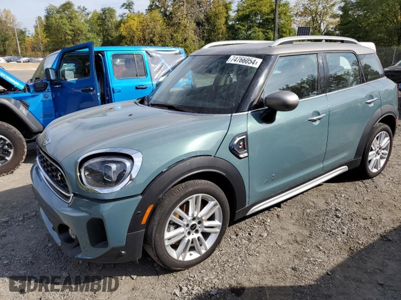 2024 MINI Countryman Cooper S with VIN WMZ83BR05R3R96478, listed as a Copart auction lot 74766054 with 17,321 mi miles and Salvage Title. Bid and sale history available at carsss.com. Image 1.