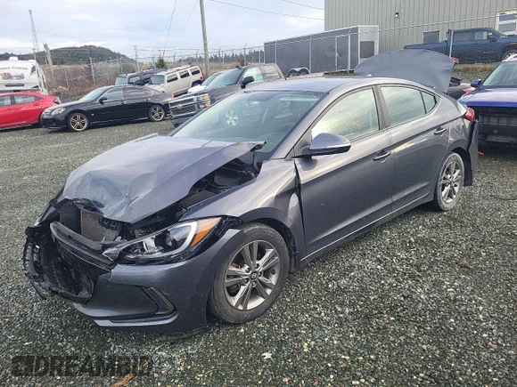 2018 Hyundai Elantra GL with VIN KMHD84LF0JU643343, listed as a Copart auction lot 83653764 with 57,208 mi miles and Salvage Title. Bid and sale history available at DreamBid. Image 1.