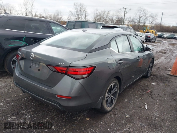 2020 Nissan Sentra SV with VIN 3N1AB8CV7LY282929, listed as a IAAI auction lot 41580658 with 24,397 mi miles. Bid and sale history available at carsss.com. Image 4.