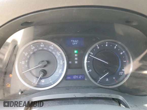2012 Lexus IS 250 with VIN JTHCF5C23C5055442, listed as a Copart auction lot 58439585 with 104,121 mi miles and Salvage title. Bid and sale history available at DreamBid. Image 9.