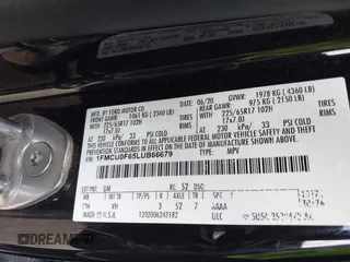2020 Ford Escape S with VIN 1FMCU0F65LUB66679, listed as a IAAI auction lot 42531877 with 58,071 mi miles and . Bid and sale history available at DreamBid. Image 9.