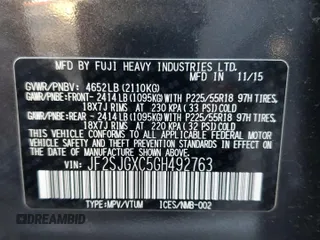 2016 Subaru Forester 2.0XT Touring with VIN JF2SJGXC5GH492763, listed as a Copart auction lot 45144285 with 164,100 mi miles and Clean Title. Bid and sale history available at carsss.com. Image 13.