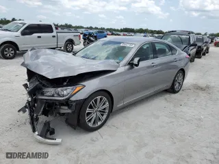 2020 Genesis G80 3.8L with VIN KMTFN4JE7LU334831, listed as a Copart auction lot 55642164 with 23,663 mi miles and Non Repairable. Bid and sale history available at carsss.com. Image 1.
