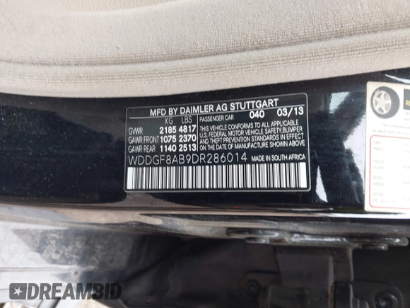 2013 Mercedes-Benz C 300 Sport с VIN WDDGF8AB9DR286014, выставлен на аукционе IAAI как лот 41878422 с пробегом 83 702 миль миль и . История ставок и продаж доступна на DreamBid. Изображение 9.