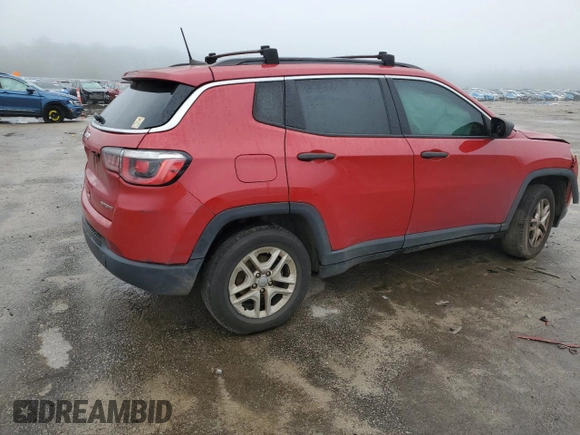 2019 Jeep Compass Sport with VIN 3C4NJCAB3KT676551, listed as a Copart auction lot 58426385 with 205,020 mi miles and Salvage title. Bid and sale history available at DreamBid. Image 3.