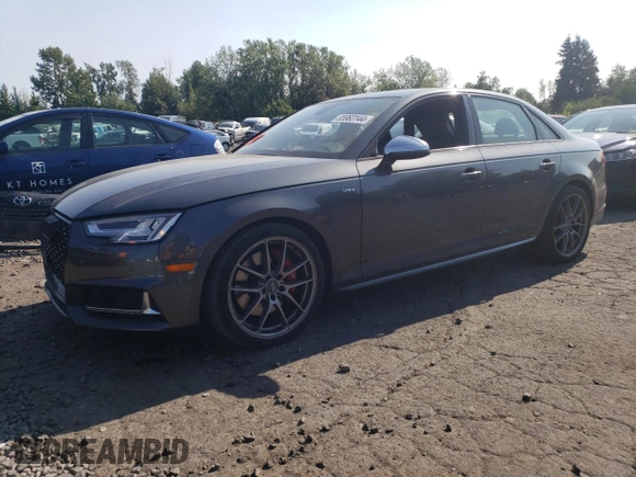 2018 Audi S4 Premium Plus with VIN WAUB4AF44JA019933, listed as a Copart auction lot 65963144 with 45,694 mi miles and Salvage Title. Bid and sale history available at carsss.com. Image 1.