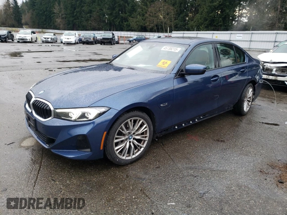 2023 BMW 3 Series 330e with VIN 3MW39FF07P8C85368, listed as a Copart auction lot 45738215 with 16,514 mi miles and Salvage Title. Bid and sale history available at carsss.com. Image 1.