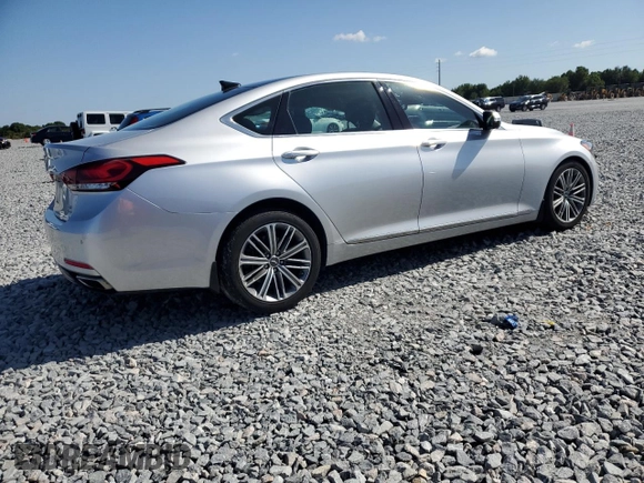 2019 Genesis G80 3.8L with VIN KMHGN4JE0KU299269, listed as a Copart auction lot 52155675 with 65,743 mi miles and Salvage title. Bid and sale history available at DreamBid. Image 3.