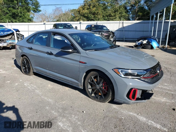 2024 Volkswagen Jetta 40th Anniversary Edition with VIN 3VW8T7BU2RM030871, listed as a Copart auction lot 80944464 with 11,943 mi miles and Salvage title. Bid and sale history available at DreamBid. Image 4.