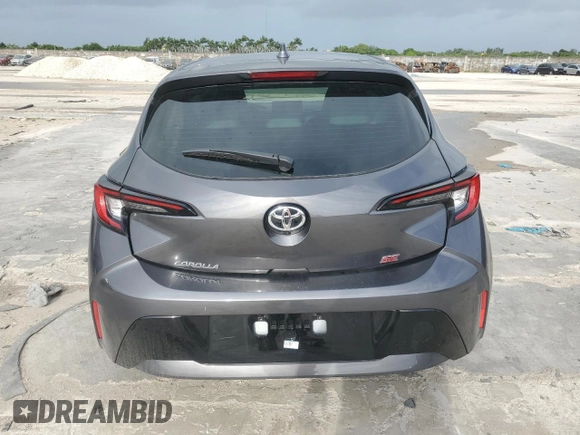 2025 Toyota Corolla Hatchback SE with VIN JTND4MBEXS3233984, listed as a Copart auction lot 73129614 with 4,581 mi miles and Salvage Title. Bid and sale history available at carsss.com. Image 6.