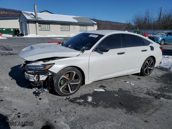 2019 Honda Accord Sedan Sport 1.5T with VIN 1HGCV1F38KA044834, listed as a Copart auction lot 41991345 with 0 mi miles and Salvage Title. Bid and sale history available at carsss.com. Image 1.