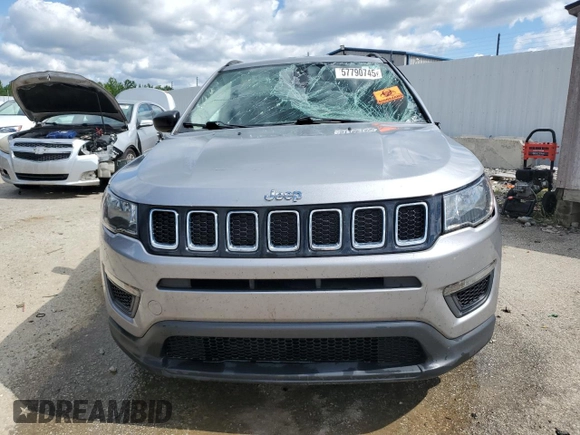 2017 Jeep Compass Sport с VIN 3C4NJDAB7HT656026, выставлен на аукционе Copart как лот 57790745 с пробегом Не указан миль и На запчасти • Non repairable. История ставок и продаж доступна на DreamBid. Изображение 5.