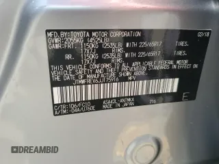 2018 Toyota RAV4 XLE z VIN JTMWFREV6JJ175916, wystawiony jako Copart lot #57239285 z przebiegiem 118 001 mil mil oraz Nie do naprawy • Non repairable. Historia ofert i sprzedaży dostępna na DreamBid. Obrazek 13.