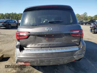 2022 Infiniti QX80 PREMIUM SELECT with VIN JN8AZ2AF0N9744083, listed as a Copart auction lot 85163084 with 0 mi miles and Salvage Title. Bid and sale history available at carsss.com. Image 6.