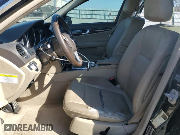 2013 Mercedes-Benz C 250 Sport with VIN WDDGF4HB5DR245894, listed as a Copart auction lot 49035925 with 184,374 mi miles and Salvage Title. Bid and sale history available at DreamBid. Image 7.
