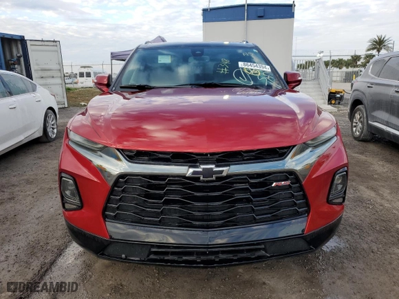 2022 Chevrolet Blazer RS with VIN 3GNKBERS7NS136492, listed as a Copart auction lot 86454394 with 0 mi miles and Non Repairable. Bid and sale history available at carsss.com. Image 5.