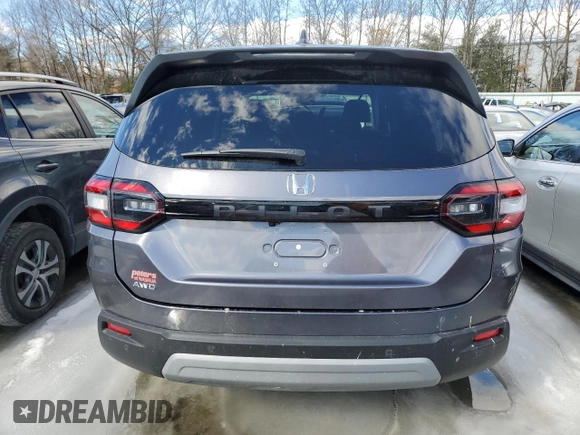 2025 Honda Pilot EX-L с VIN 5FNYG1H43SB049113, выставлен на аукционе Copart как лот 46674795 с пробегом 2 262 миль миль и Списание • Salvage title. История ставок и продаж доступна на DreamBid. Изображение 6.