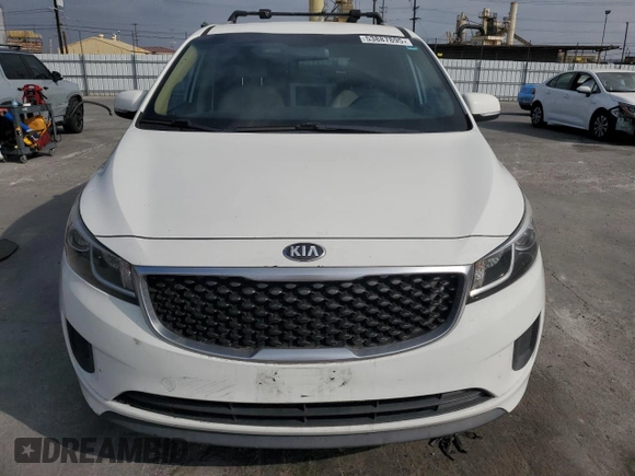 2016 Kia Sedona LX with VIN KNDMB5C18G6116776, listed as a Copart auction lot 53887895 with 87,235 mi miles and Salvage Title. Bid and sale history available at carsss.com. Image 5.