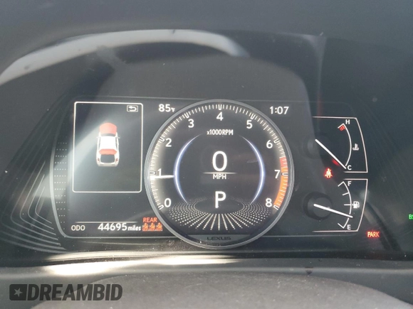 2020 Lexus UX 200 with VIN JTHX3JBH4L2029894, listed as a Copart auction lot 53101095 with 44,695 mi miles and Salvage title. Bid and sale history available at DreamBid. Image 9.