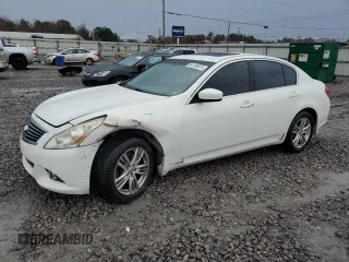 2012 Infiniti G25 x with VIN JN1DV6AR6CM730689, listed as a Copart auction lot 84166874 with 212,955 mi miles and Salvage Title. Bid and sale history available at DreamBid. Image 1.