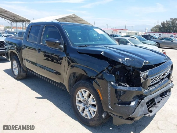 2022 Nissan Frontier S with VIN 1N6ED1EJ3NN689489, listed as a IAAI auction lot 42095990 with 46,338 mi miles. Bid and sale history available at carsss.com. Image 1.