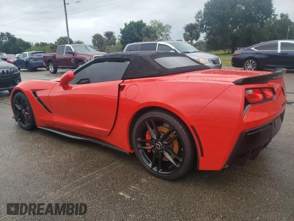 2014 Chevrolet Corvette Z51 1LT with VIN 1G1YH3D75E5127656, listed as a Copart auction lot 75169584 with 0 mi miles and Salvage Title. Bid and sale history available at carsss.com. Image 2.