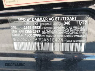 2013 Mercedes-Benz S 550 with VIN WDDNG7DB9DA518474, listed as a IAAI auction lot 41356701 with 97,053 mi miles and . Bid and sale history available at DreamBid. Image 9.