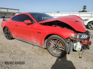 2018 Ford Mustang GT with VIN 1FA6P8CF6J5146398, listed as a Copart auction lot 47990095 with 69,463 mi miles and Salvage title. Bid and sale history available at DreamBid. Image 4.