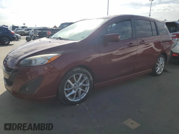 2012 Mazda 5 Touring with VIN JM1CW2CL6C0113694, listed as a Copart auction lot 75092814 with Not Provided miles and Salvage Title. Bid and sale history available at DreamBid. Image 1.